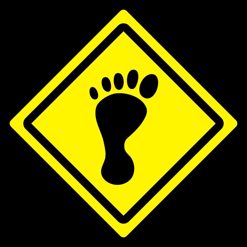 foot roadsign