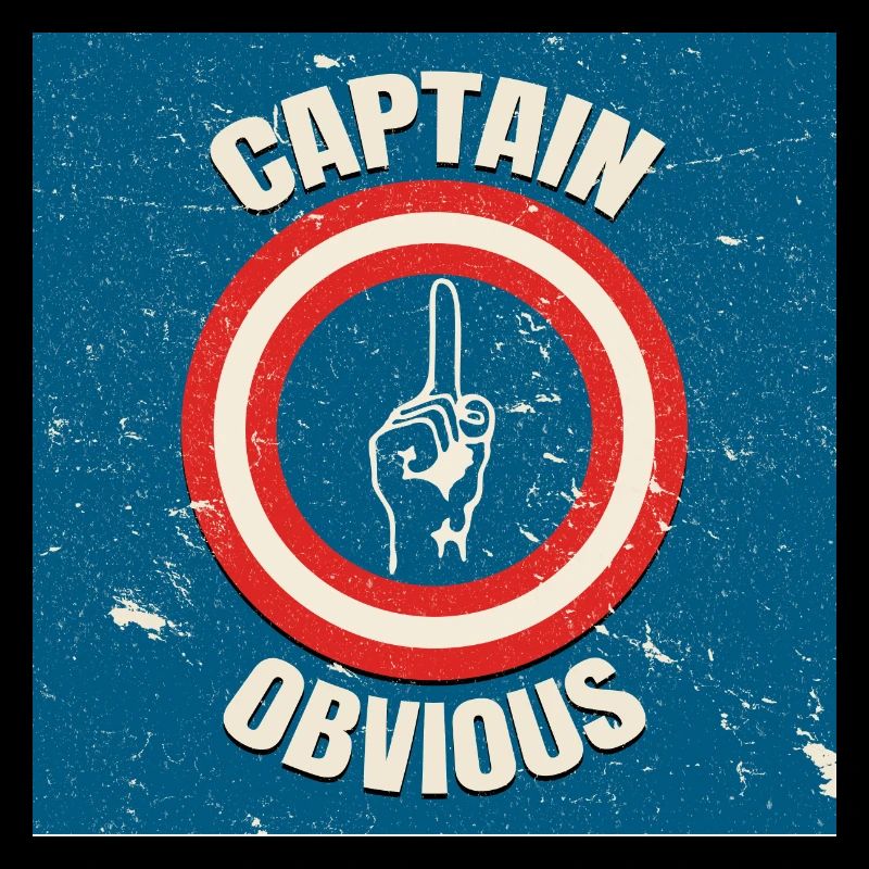 Captain Obvious vintage poster square