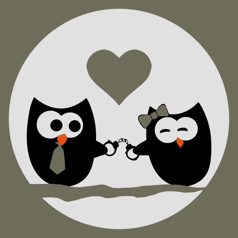 eulen valentinstag paar