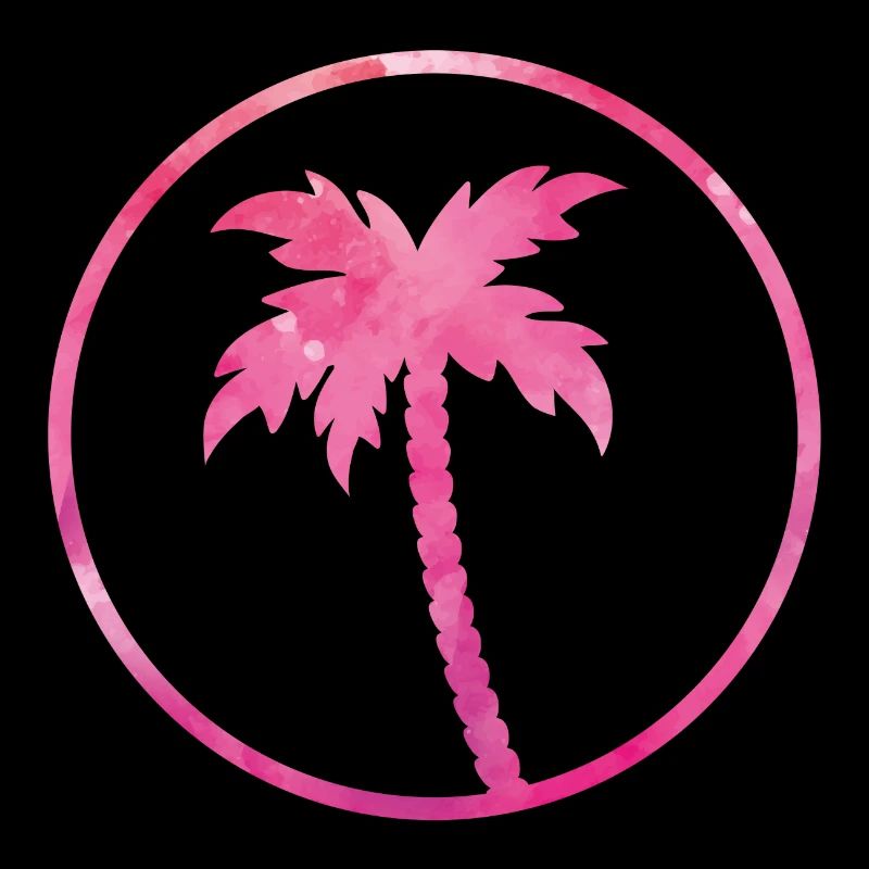 palm tree pink design
