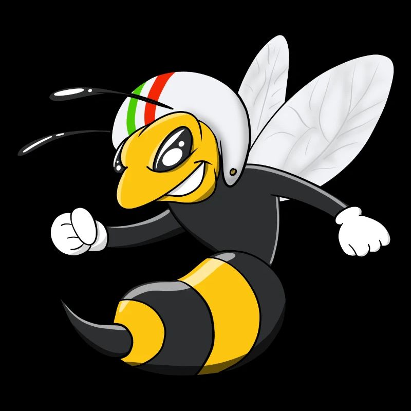 Frelon guêpe cool avec casque