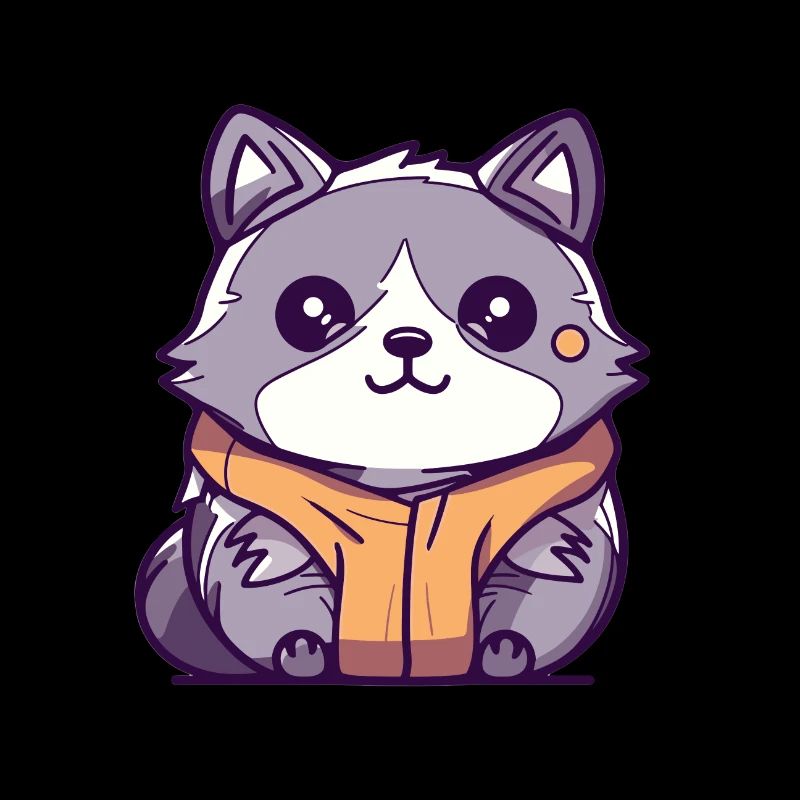 Waschbär - Kawaii Style