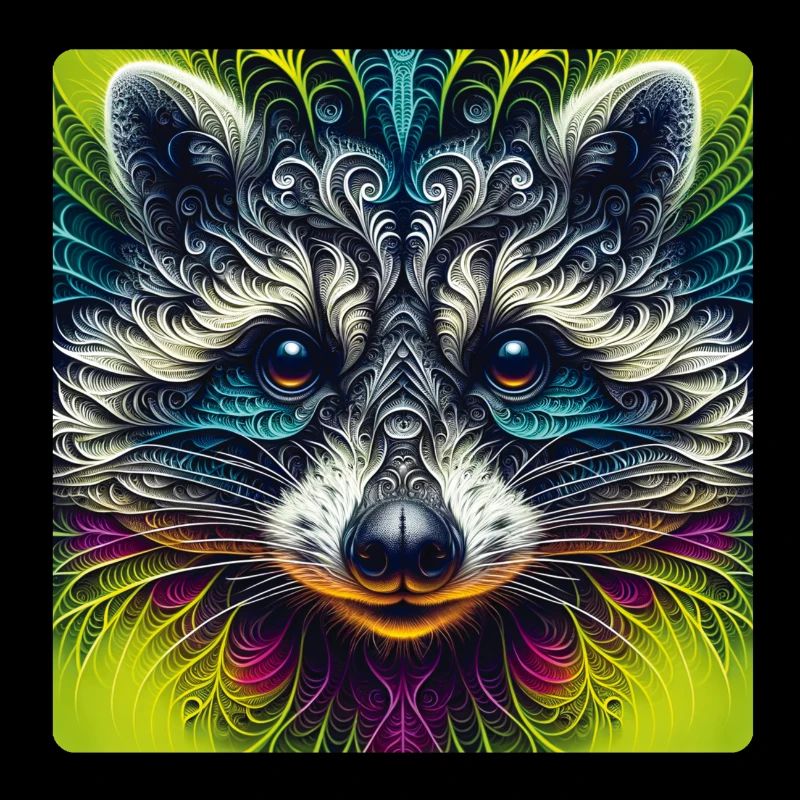 Racoon Fractal Art
