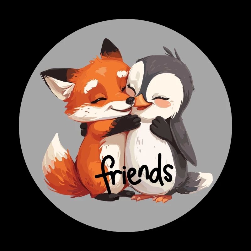 Pinguin Fuchs Freundschaft