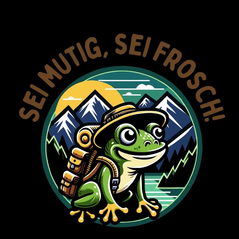An adventurous frog in wanderlust