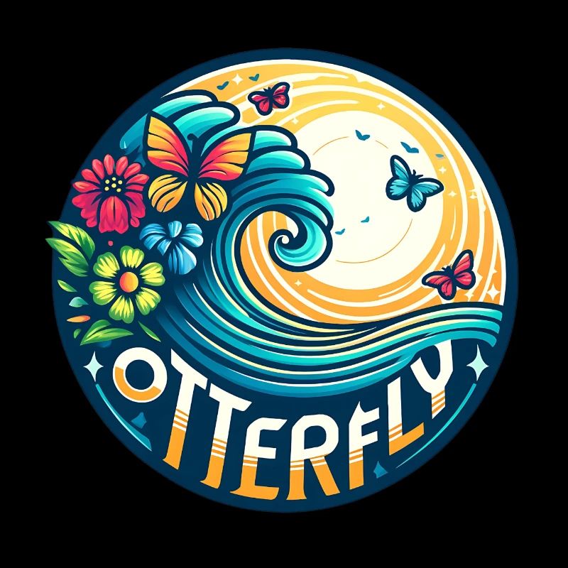 Otterfly Welle mit Schmetterlingen