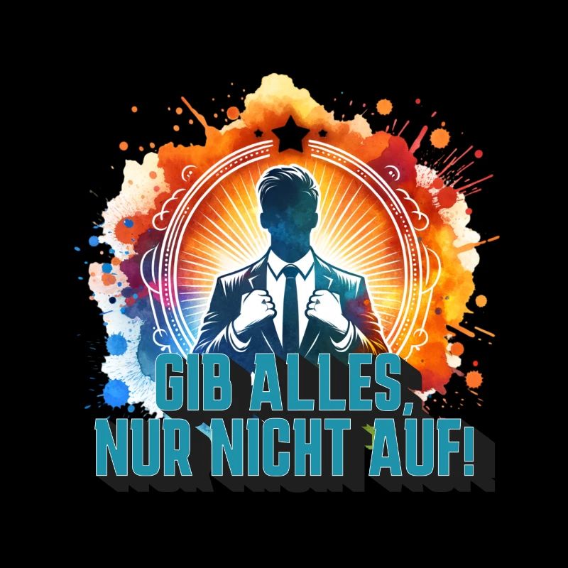 Gib alles, nur nicht auf Motivation Spruch