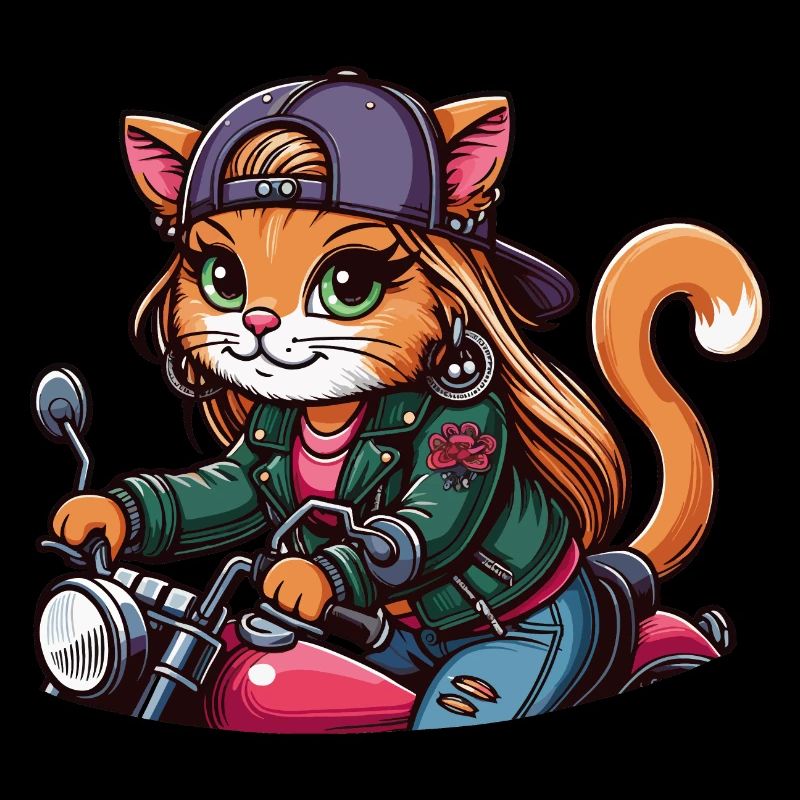 Cat Brat: biker