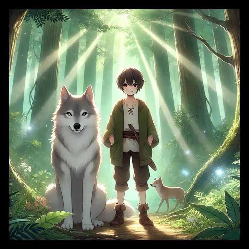 Mann mit Wolf Anime