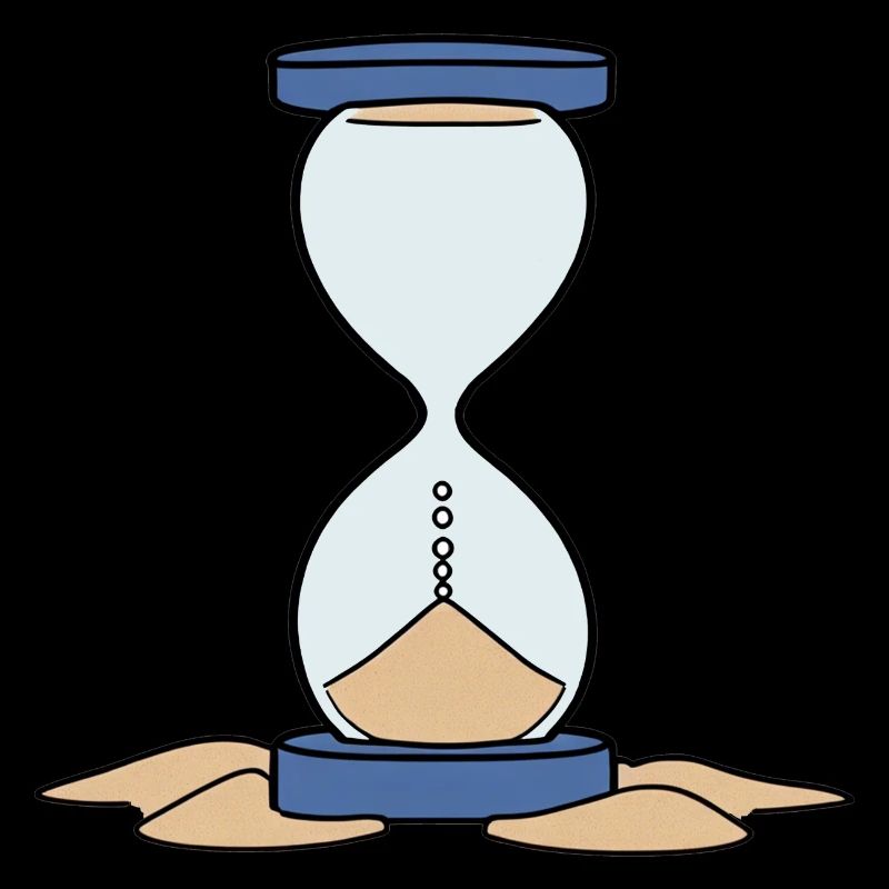 Sablier Temps vide Fin Patience