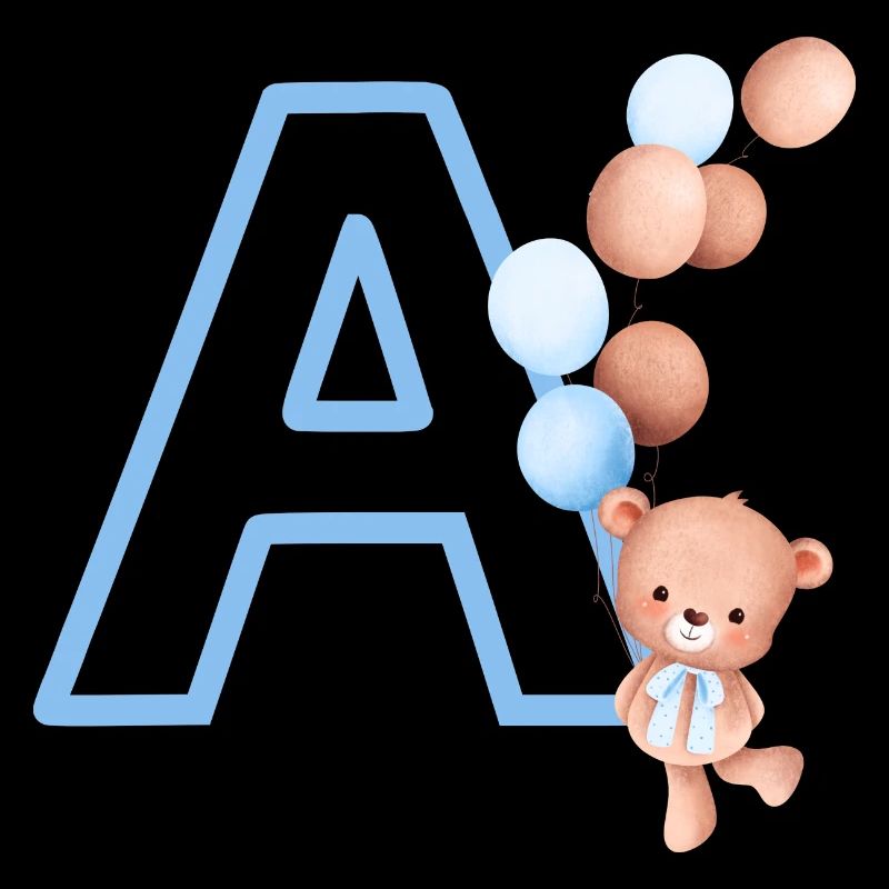 Lettre a bleue ours