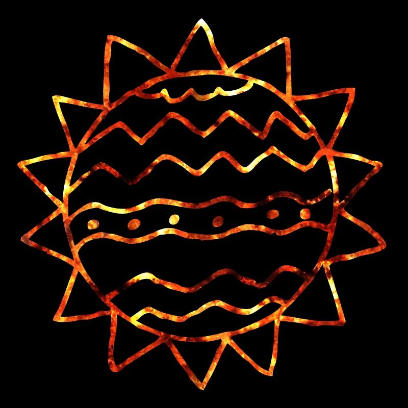Feu brûlant soleil