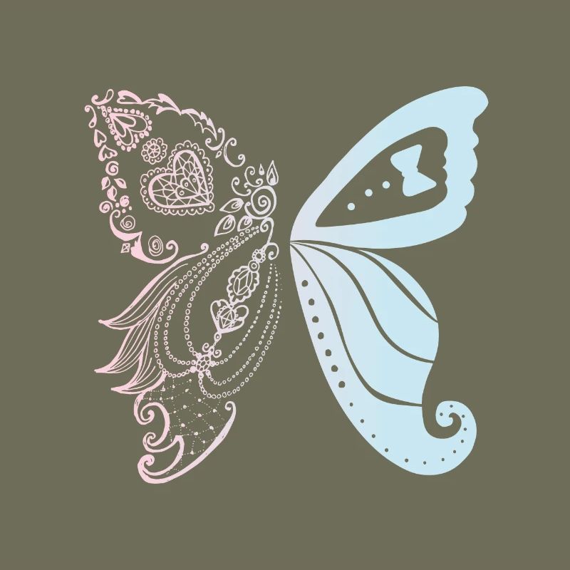 Brautpaar als Schmetterling