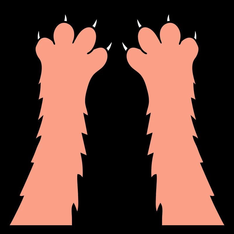 Chats, griffes, pattes, pattes, griffes acérées, grattage