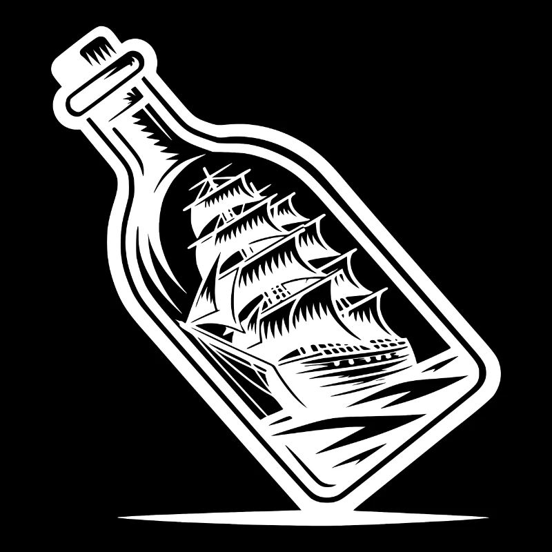 Klassische Segelschiff in der Flasche Buddelschiff