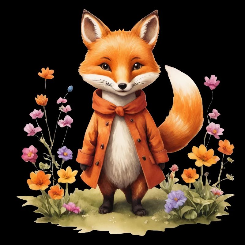 Fuchs süß niedlich Waldtier Süßes Tier Aquarell