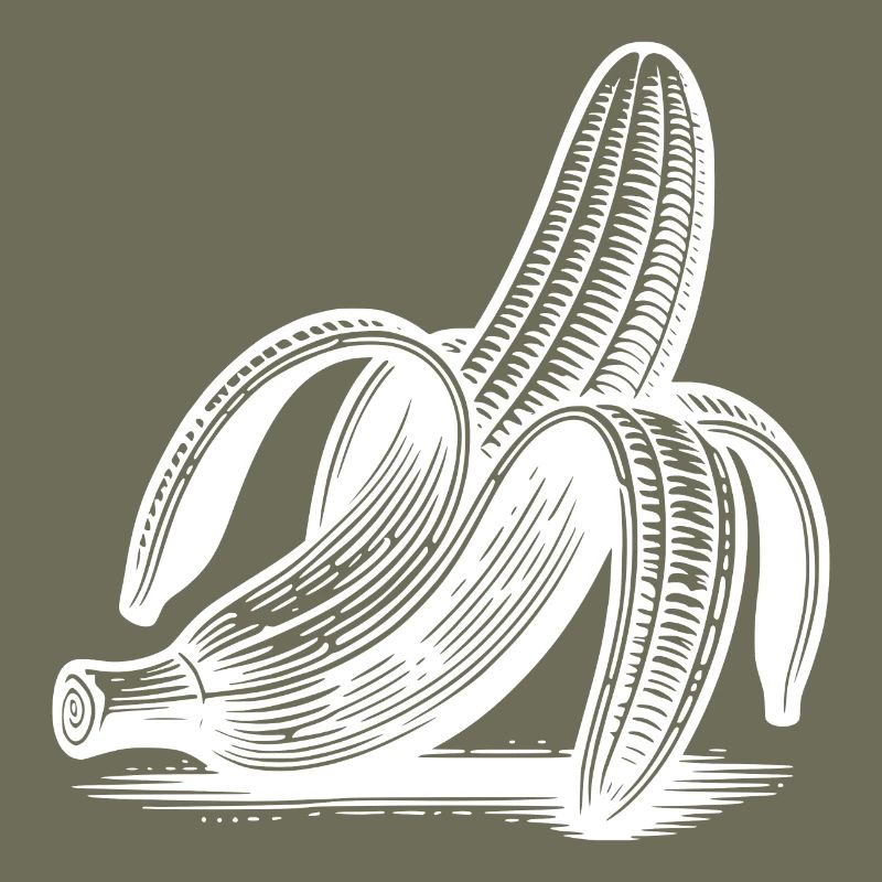Striptease banane dessin style d’encre