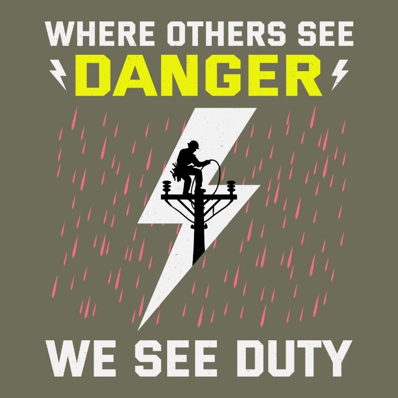 Lineman Duty Danger Tapferer Held