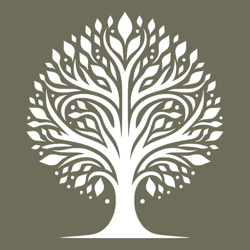 Spiritual tree of life with harmonious structure