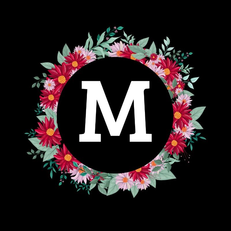 Buchstabe M Blumenkrone