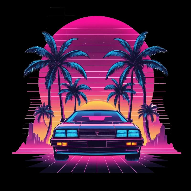 Retrowave car