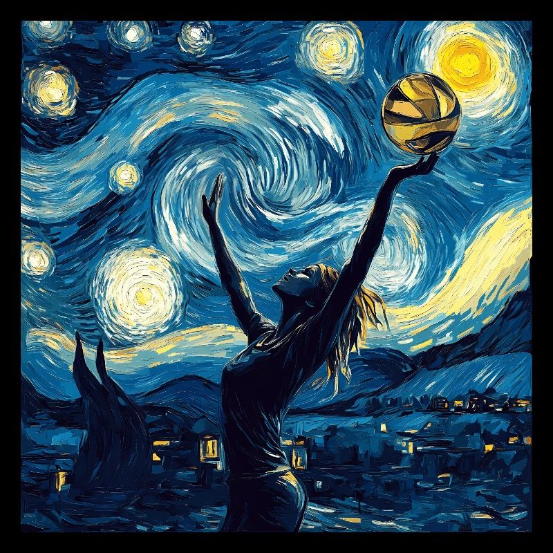 Volleyball Player Van Gogh