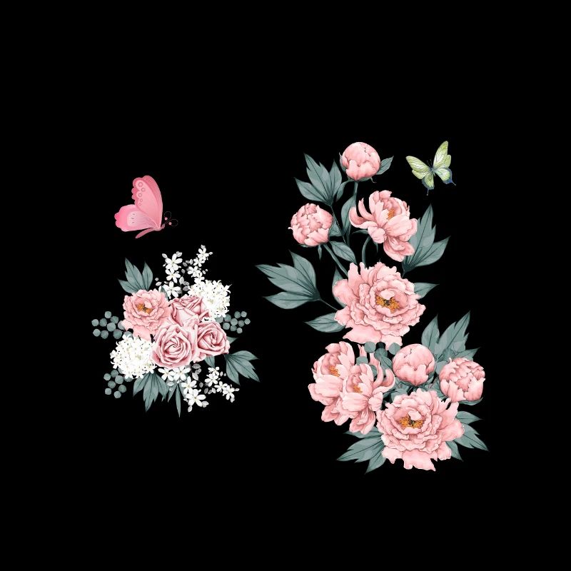 Lettre a fleurs rose