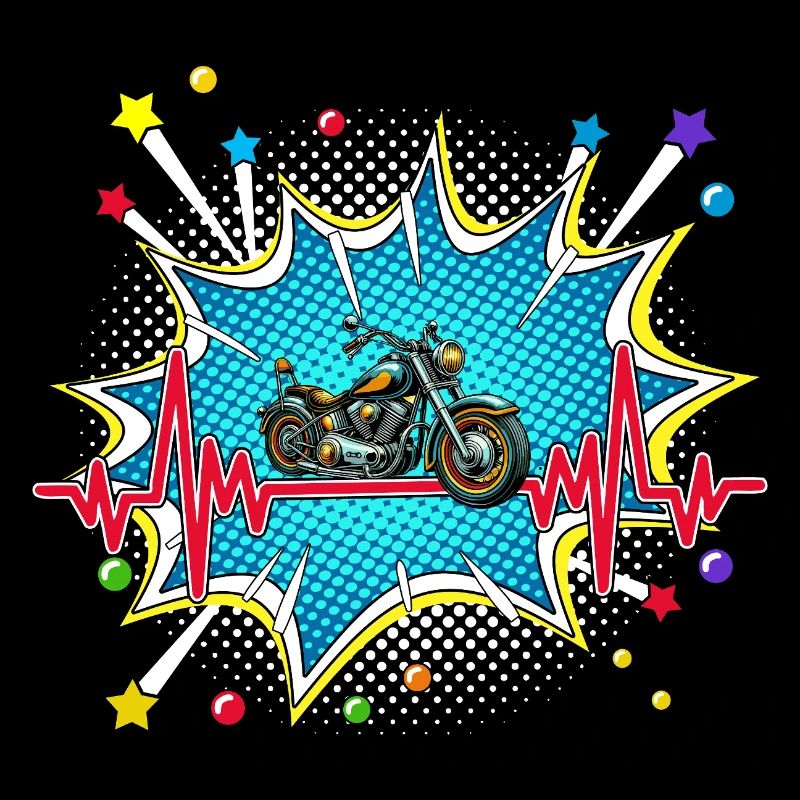 MTB Pop Art Comic Retro Herzschlag