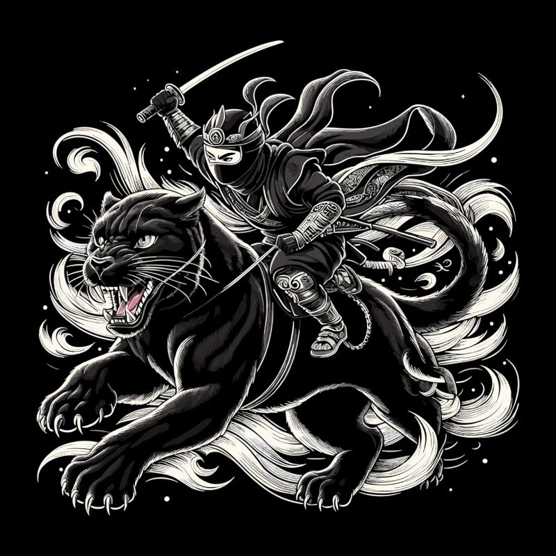 Ninja schwarzer Panther Jaguar Ninjato Geschenk
