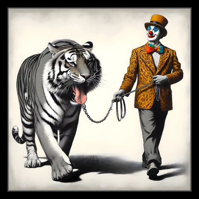 Spaziergang mit Tiger