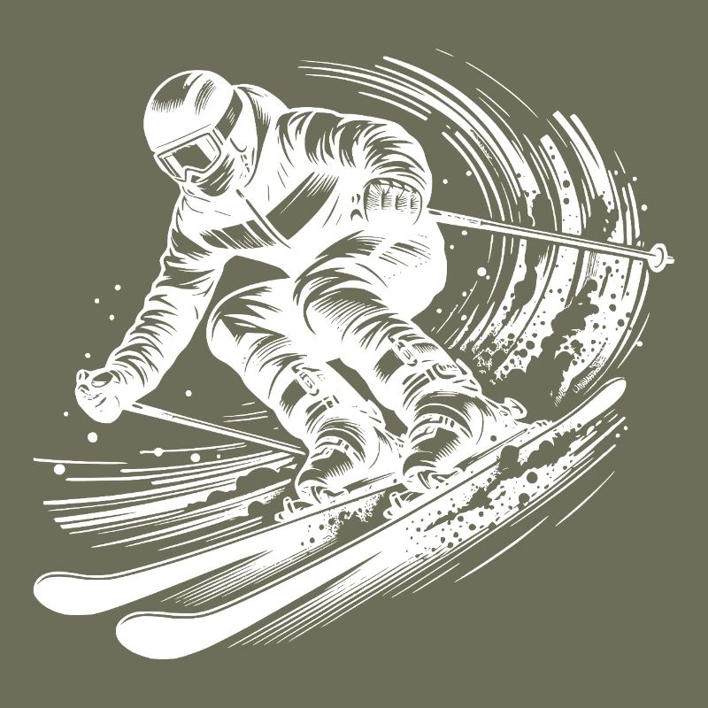 Skiing with impressive dynamics in the snow