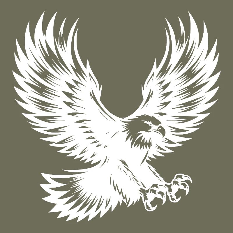 Oiseau aigle puissant aux ailes déployées