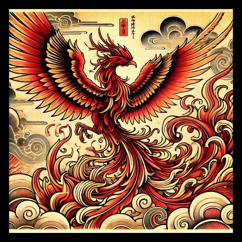 Phönix im japanischen Stil
