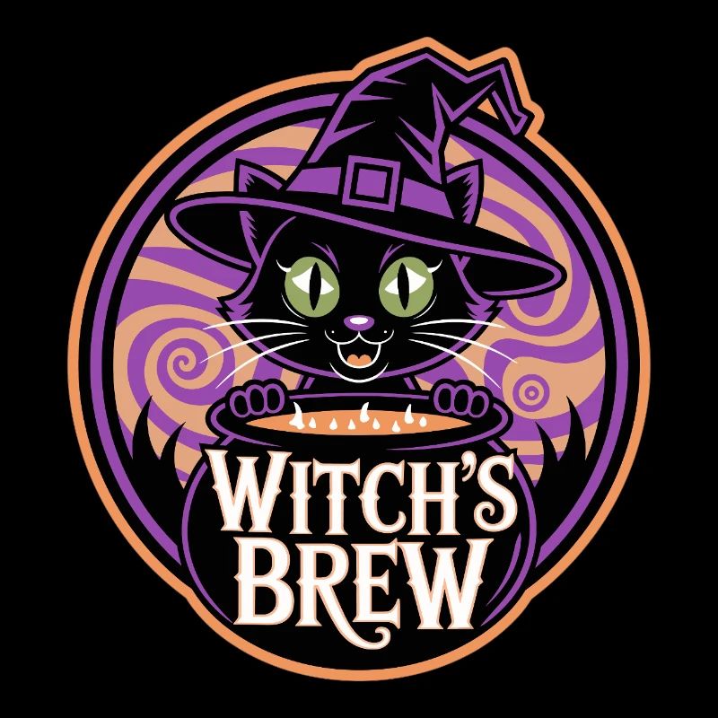 Breuvage de la sorcière – Chat sorcière mystique