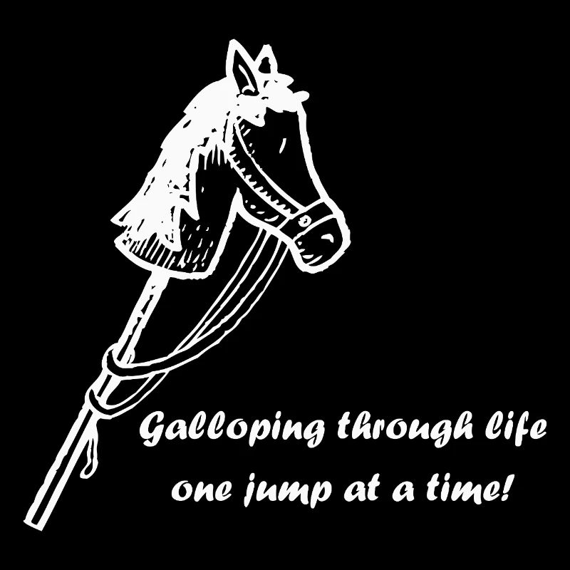 Galoper dans la vie - blanc - Hobby Horsing