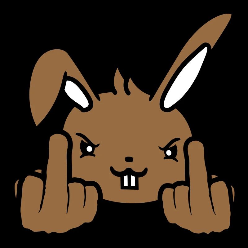 Hase Mittelfinger Zeigen Böse Frech Beleidigend