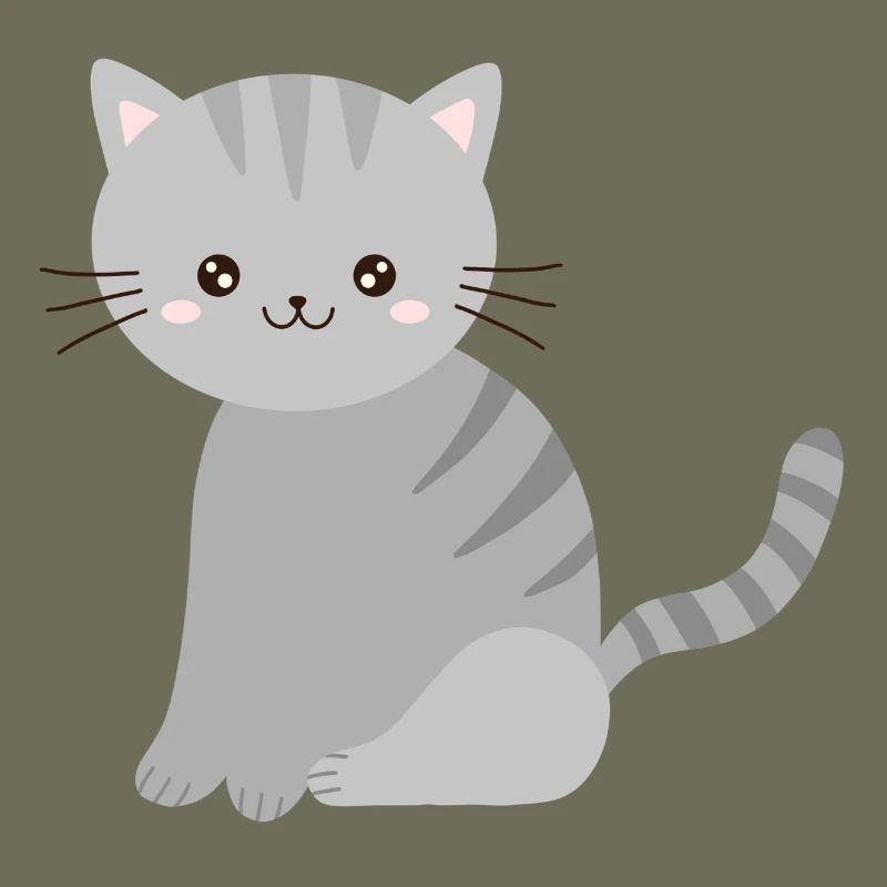 süße graue Katze
