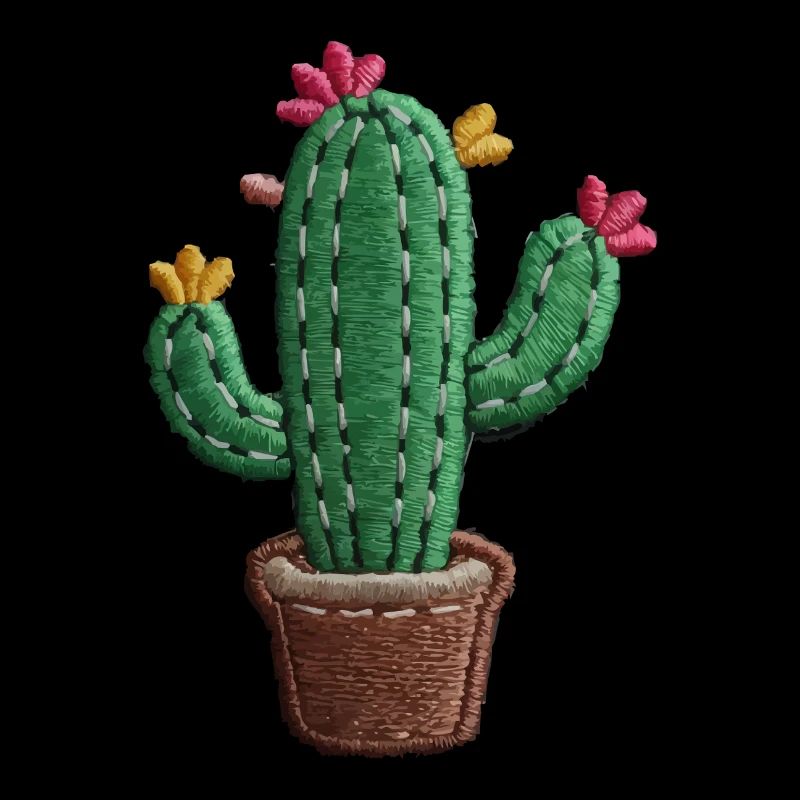 Embroidered Cactus