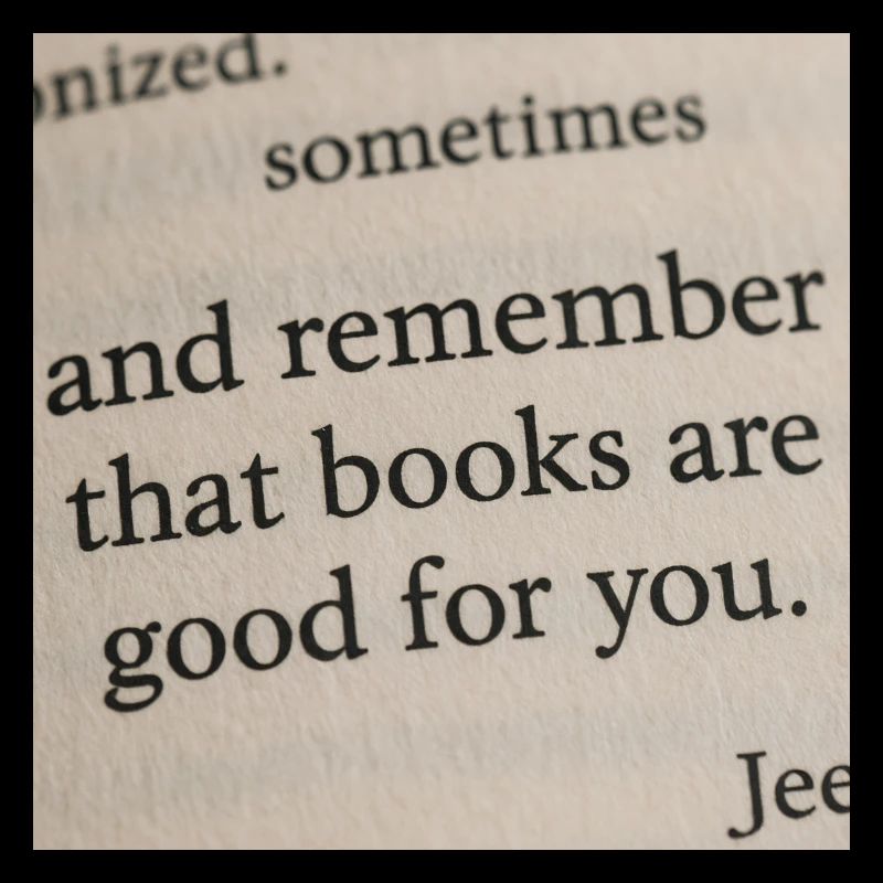 Buchseite - Bücher tun dir gut