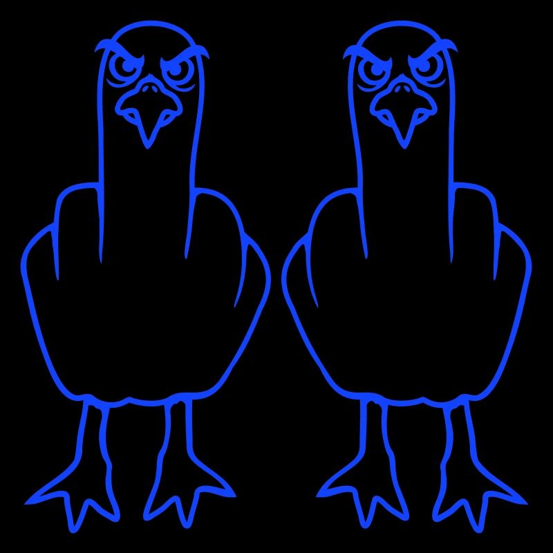2 Seagulls Middle Finger Insult Stinkfinger Team