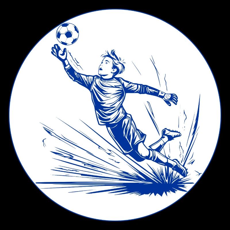 Gardien de but (bleu et blanc)