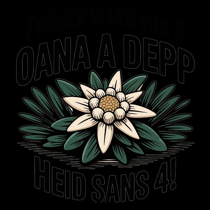 Frueher warn von 3 oana a depp - Heid sans 4!