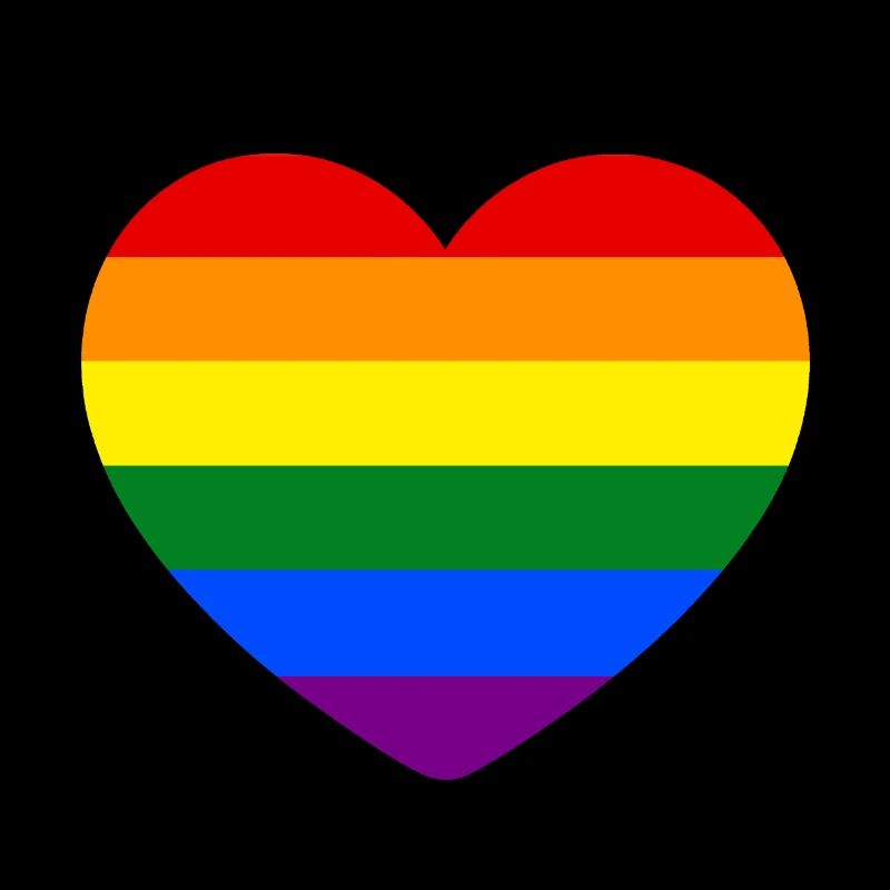 Coeur arc-en-ciel