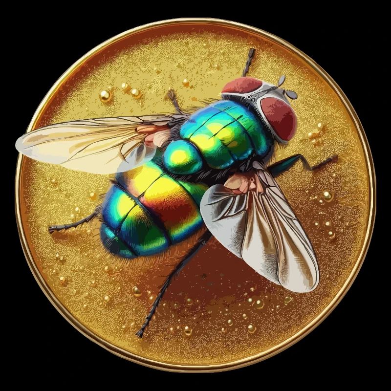 Mouche colorée