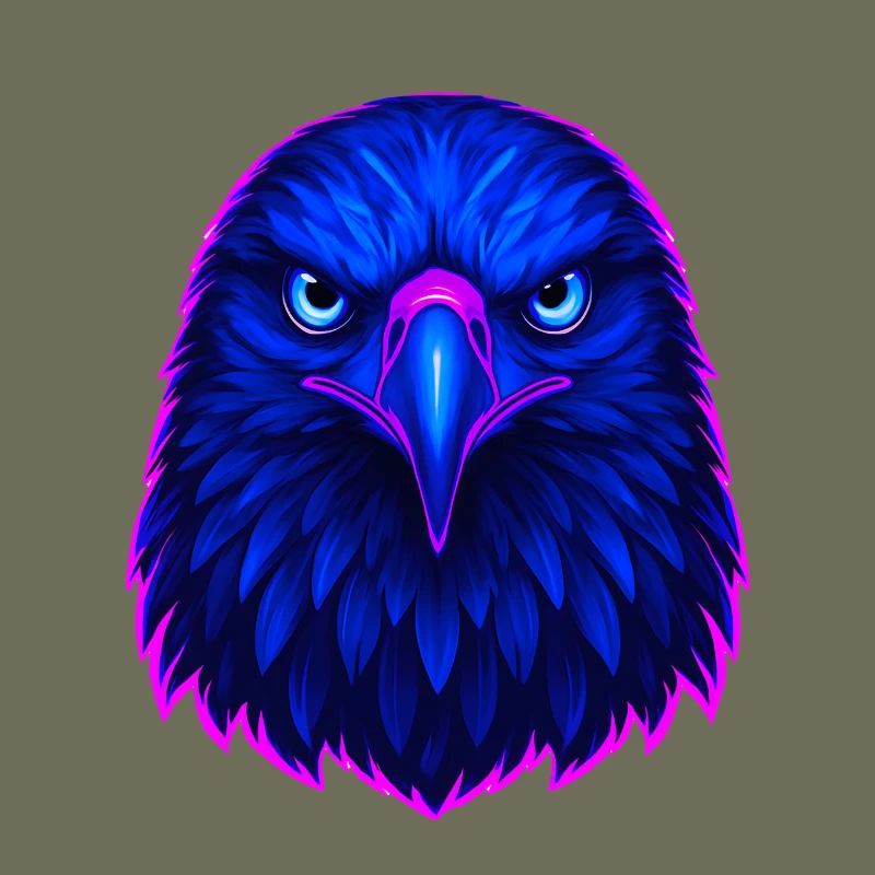 Blue Eagle Neon Art