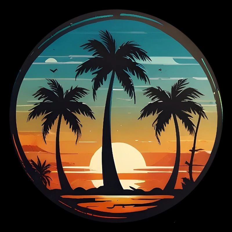 Palm trees about the West