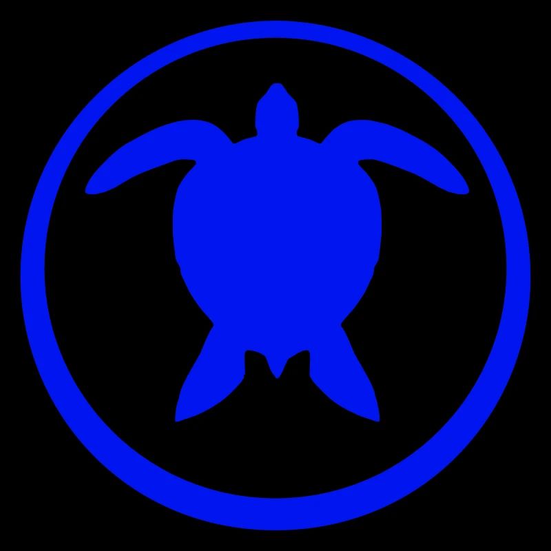 Water turtle circle round silhouette icon