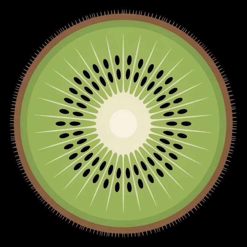 Kiwi Slice Pop Art Fruit Graphic
