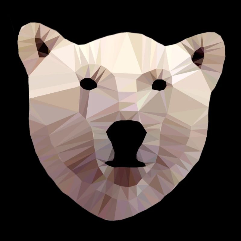 Eisbär Kopf Polygon
