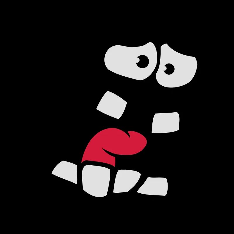 Visage de bande dessinée anxieux